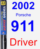 Driver Wiper Blade for 2002 Porsche 911 - Vision Saver