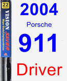 Driver Wiper Blade for 2004 Porsche 911 - Vision Saver