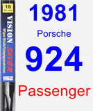 Passenger Wiper Blade for 1981 Porsche 924 - Vision Saver