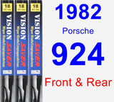 Front & Rear Wiper Blade Pack for 1982 Porsche 924 - Vision Saver