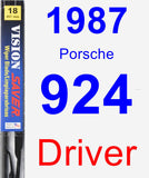 Driver Wiper Blade for 1987 Porsche 924 - Vision Saver