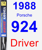 Driver Wiper Blade for 1988 Porsche 924 - Vision Saver