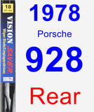 Rear Wiper Blade for 1978 Porsche 928 - Vision Saver