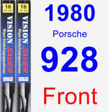 Front Wiper Blade Pack for 1980 Porsche 928 - Vision Saver