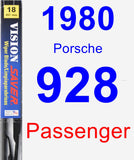 Passenger Wiper Blade for 1980 Porsche 928 - Vision Saver