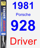 Driver Wiper Blade for 1981 Porsche 928 - Vision Saver