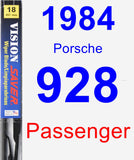 Passenger Wiper Blade for 1984 Porsche 928 - Vision Saver