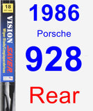 Rear Wiper Blade for 1986 Porsche 928 - Vision Saver