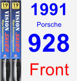 Front Wiper Blade Pack for 1991 Porsche 928 - Vision Saver