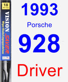 Driver Wiper Blade for 1993 Porsche 928 - Vision Saver