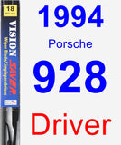 Driver Wiper Blade for 1994 Porsche 928 - Vision Saver