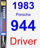 Driver Wiper Blade for 1983 Porsche 944 - Vision Saver