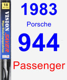 Passenger Wiper Blade for 1983 Porsche 944 - Vision Saver