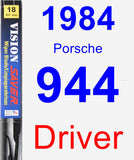 Driver Wiper Blade for 1984 Porsche 944 - Vision Saver