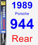 Rear Wiper Blade for 1989 Porsche 944 - Vision Saver