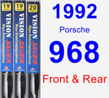 Front & Rear Wiper Blade Pack for 1992 Porsche 968 - Vision Saver
