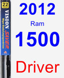 Driver Wiper Blade for 2012 Ram 1500 - Vision Saver