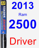 Driver Wiper Blade for 2013 Ram 2500 - Vision Saver