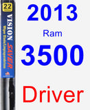 Driver Wiper Blade for 2013 Ram 3500 - Vision Saver