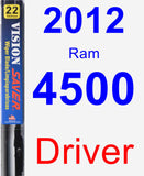 Driver Wiper Blade for 2012 Ram 4500 - Vision Saver