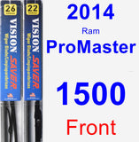Front Wiper Blade Pack for 2014 Ram ProMaster 1500 - Vision Saver