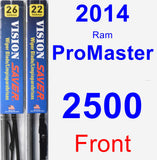 Front Wiper Blade Pack for 2014 Ram ProMaster 2500 - Vision Saver