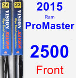 Front Wiper Blade Pack for 2015 Ram ProMaster 2500 - Vision Saver