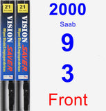 Front Wiper Blade Pack for 2000 Saab 9-3 - Vision Saver