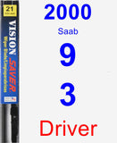 Driver Wiper Blade for 2000 Saab 9-3 - Vision Saver