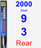 Rear Wiper Blade for 2000 Saab 9-3 - Vision Saver