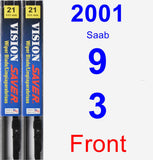 Front Wiper Blade Pack for 2001 Saab 9-3 - Vision Saver