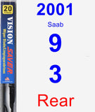 Rear Wiper Blade for 2001 Saab 9-3 - Vision Saver