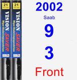 Front Wiper Blade Pack for 2002 Saab 9-3 - Vision Saver