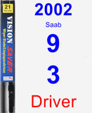 Driver Wiper Blade for 2002 Saab 9-3 - Vision Saver