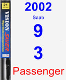 Passenger Wiper Blade for 2002 Saab 9-3 - Vision Saver