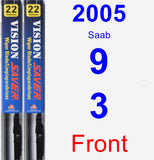 Front Wiper Blade Pack for 2005 Saab 9-3 - Vision Saver