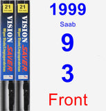 Front Wiper Blade Pack for 1999 Saab 9-3 - Vision Saver