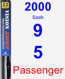 Passenger Wiper Blade for 2000 Saab 9-5 - Vision Saver