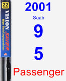 Passenger Wiper Blade for 2001 Saab 9-5 - Vision Saver