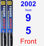 Front Wiper Blade Pack for 2002 Saab 9-5 - Vision Saver