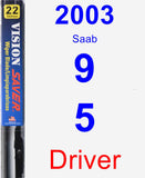 Driver Wiper Blade for 2003 Saab 9-5 - Vision Saver