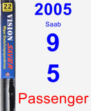 Passenger Wiper Blade for 2005 Saab 9-5 - Vision Saver