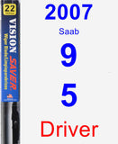 Driver Wiper Blade for 2007 Saab 9-5 - Vision Saver