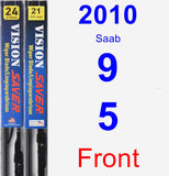 Front Wiper Blade Pack for 2010 Saab 9-5 - Vision Saver