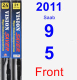 Front Wiper Blade Pack for 2011 Saab 9-5 - Vision Saver