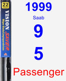 Passenger Wiper Blade for 1999 Saab 9-5 - Vision Saver