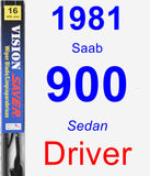 Driver Wiper Blade for 1981 Saab 900 - Vision Saver