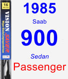 Passenger Wiper Blade for 1985 Saab 900 - Vision Saver