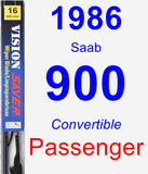 Passenger Wiper Blade for 1986 Saab 900 - Vision Saver