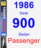 Passenger Wiper Blade for 1986 Saab 900 - Vision Saver